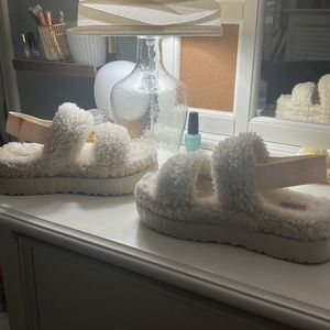 UGG soft and cozy fuzzy slip on slipper shoes